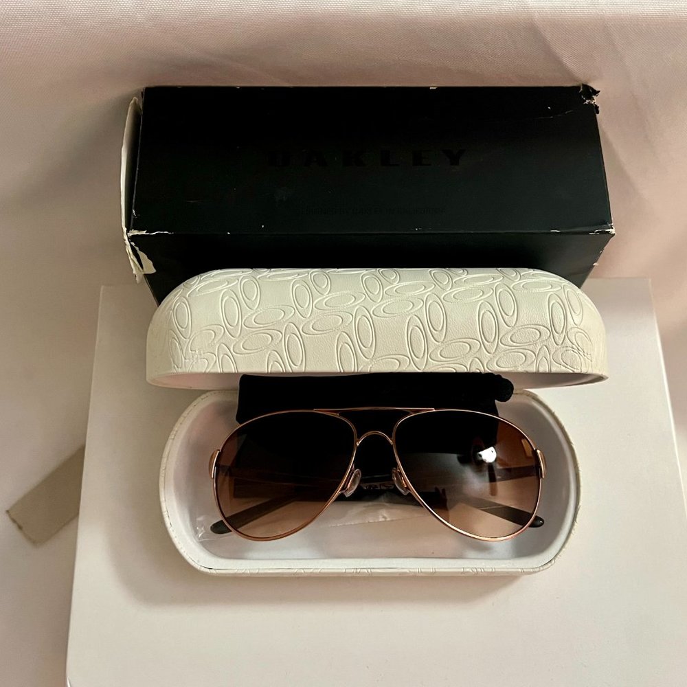Oakley Caveat Women's Rose Gold Aviator Sunglasses